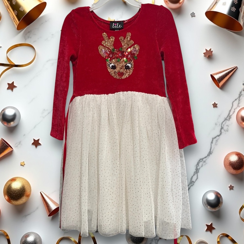 Lilt little girl long sleeve‎ holidays dress Size 5